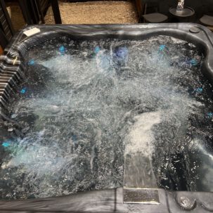 Hot Tub Acryl 200cm INT schwarz marmoriert Premium